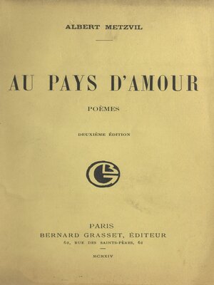cover image of Au pays d'amour